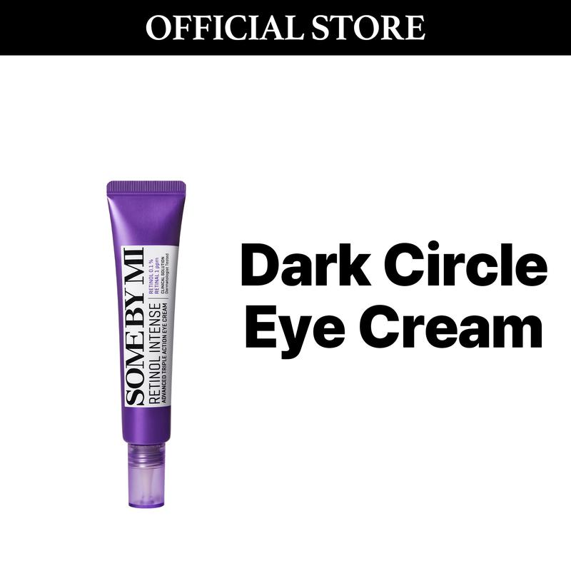 [SOME BY MI] Retinol Intense Advanced Triple Action Eye Cream - 1.01Oz, 30ml - Mild Overnight Korean Anti-Aging Eye Cream for Dark Circles and Fine Lines - Ideal for Retinol Beginners - Korean Skin Care