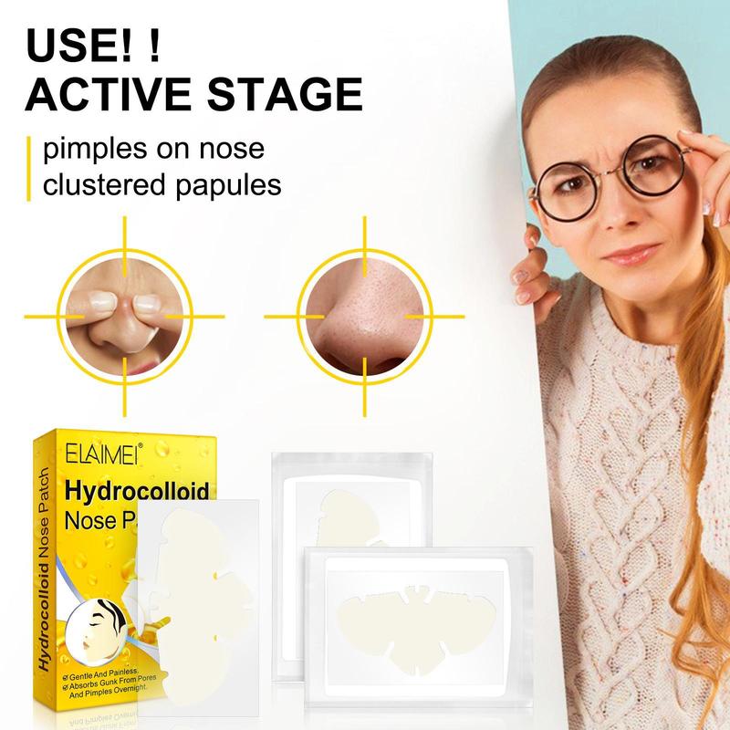 Hydrocolloid Nose Patch, 12pcs box Moisten and Protect The Nose Skin, Gentle and Skin Friendly, Absorb Gunk From Pores, Christmas Gift