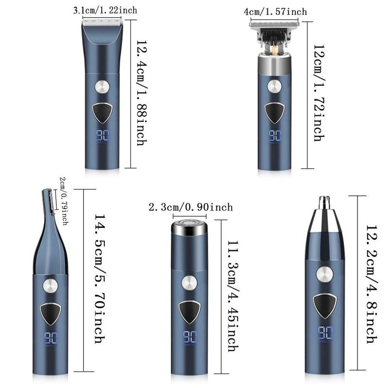 5 in 1 Multifunctional Hair Clipper Set, Hair Grooming Body Trimmer Nose Hair Trimmer Eyebrow Trimmer, Portable Cordless Rechargeable Beard Trimmer, Trending Products, Epilator Hair Remover, Summer Gift, Back To School