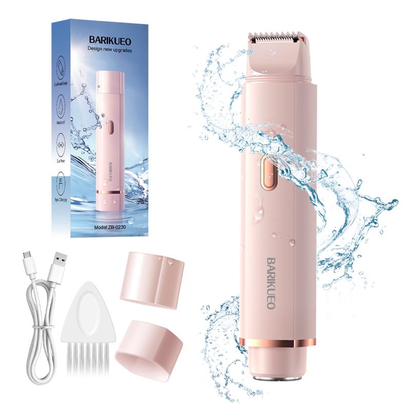Electric Bikini Trimmer for Women,Christmas Gifts, Body & Facial Hair Removal Double Head Trimmer,Portable Waterproof USB Rechargeable Electric Shaver
