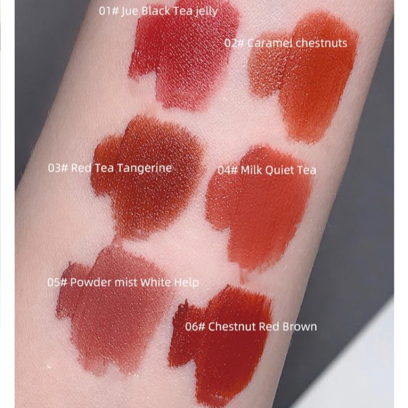 Cute Bear Design Long Lasting Makeup Lip Gloss, Velvet Matte Finish Lip Care Lipstick, Easy Coloring Glossy Cosmetic Lip Sticks for Girls & Women, Gift For Gf