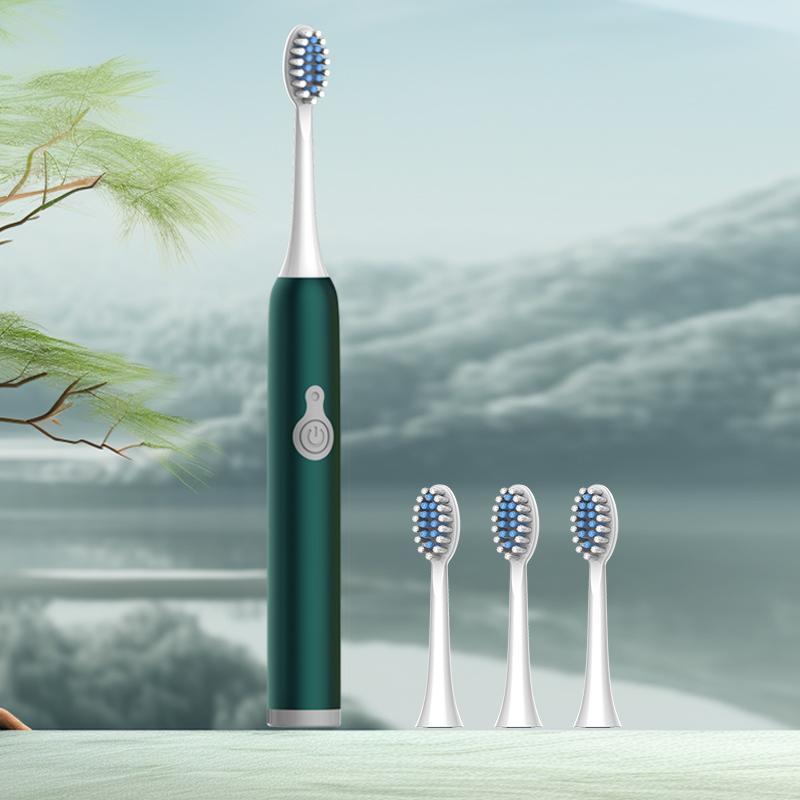 Electric Toothbrush Set, Rechargeable Electric Toothbrush with 4 Counts Brush Heads, Portable Toothbrush for Home & Travel