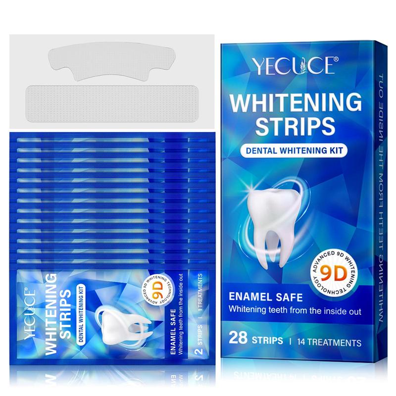 Teeth Brightening Strips for Christmas Gift, 1 Box Teeth Brightening Sticker, Oral Care Strips for Men & Women, Dental Care Products for Home & Travel