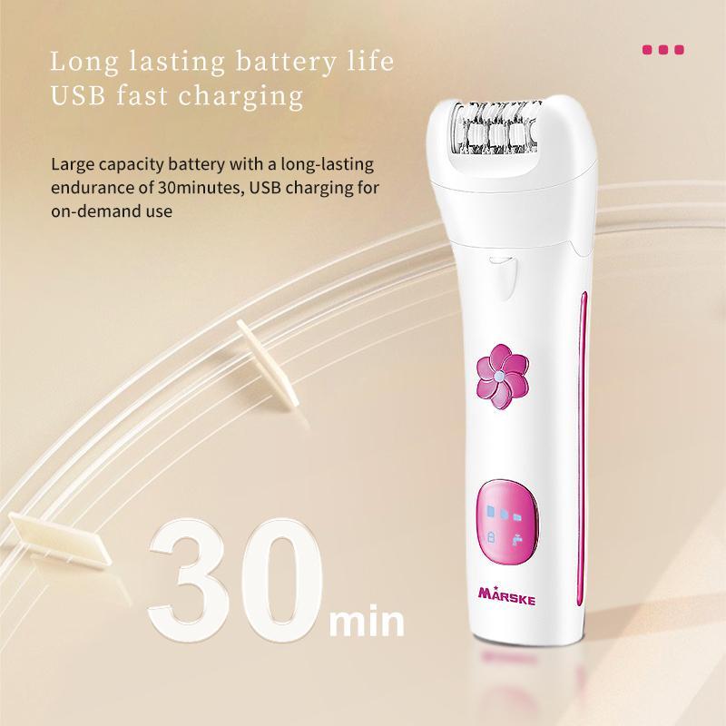 Electric Hair Epilator, Portable Hair Removal Tool for Women with LED Light, Electric Shaver for Arms, Legs, Underarms, Bikini