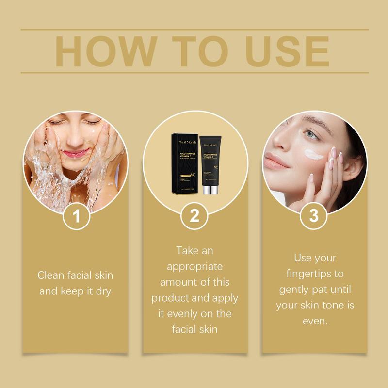 Niacinamide Vitamin C Face Cream, 1 Box 2 Boxes Moisturizing & Brightening Face Cream, Hydrating Face Cream for Women & Men, Skin Care Product for Daily Use