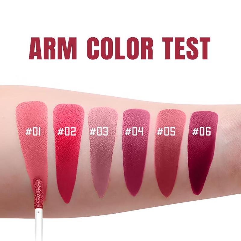 Long-lasting Matte Lip Gloss, 1 Count Waterproof Velvet Lip Glaze, Moisturizing Lipstick, Suitable for All Occasions Lip Makeup, Girls and Women Makeup Accessories, Christmas Gift