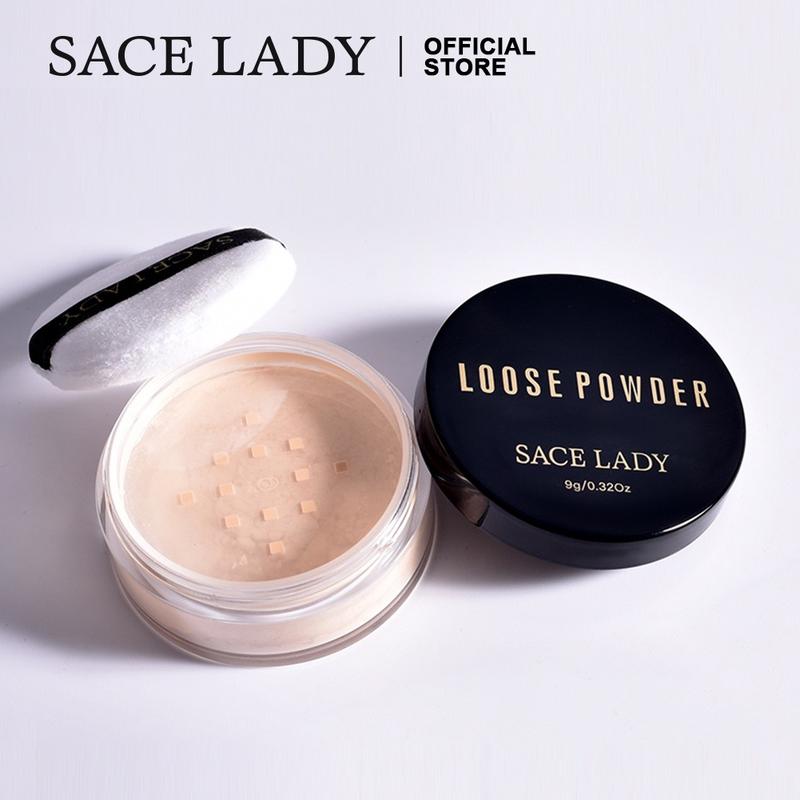 SACE LADY Oil-Control Face Powder Matte Waterproof Long-lasting Smooth Loose Setting Powder Makeup Brush Oil Control