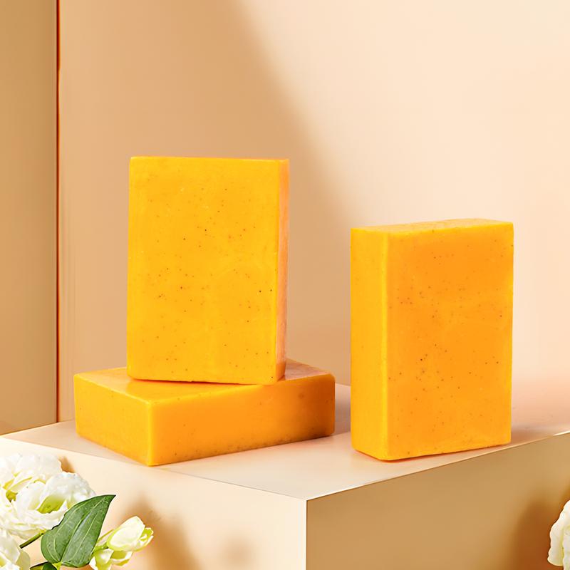 Handmade Soap For Body Wash Face Cleansing Soap Kojic Acid Soap Turmeric Acid Brightening Soap Body Care Acne Coconut Organic Cleanser Skin Care Comfort Skin Repair