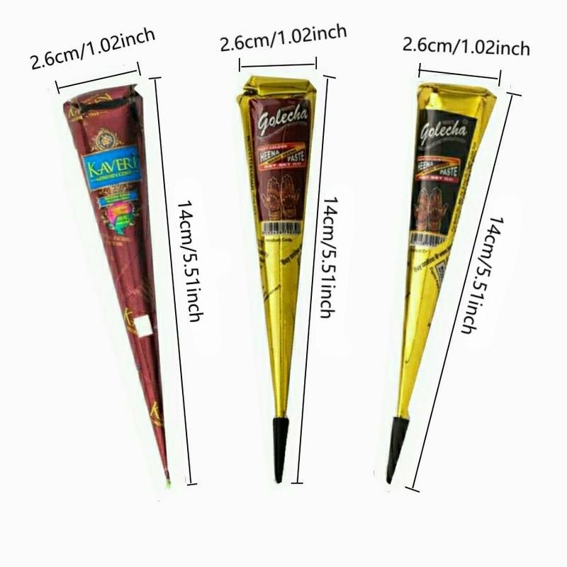 3 Colors Haina Temporary Tattoo Set, Haina Cream & Tattoo Pattern Templates Or Haina Cream, Easy-to-use Nail Art Tattoo Set, Long-lasting Natural Appearance, Perfect for DIY Tattoo Enthusiasts, Fall Gift, Tienda En Tiktok, Christmas Gift