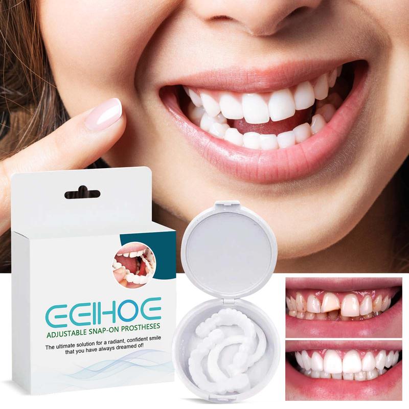 EELHOE Adjustable Buckle Dentures, Modified Teeth Interdental Set Orthodontic Dentures Set Oral