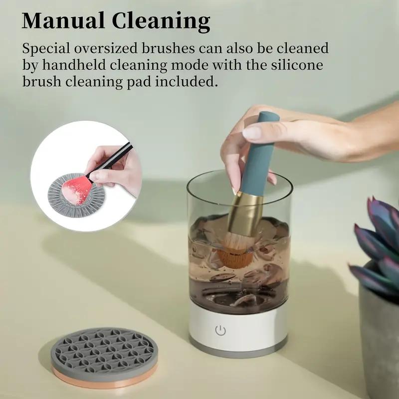 Makeup Brush Cleaner, Electric Brush Washer and Dryer, Alcohol-Free, No Battery Required USB Powered, Easy to use