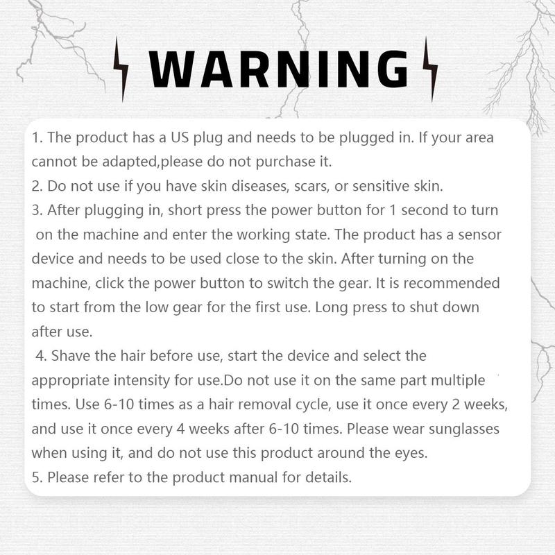 Household Hair Removal Machine, 5-speed Mode Adjustment Portable Handheld Laser Hair Remover, Beauty Instrument for Women & Men, Hair Removal for Women, Christmas, Fall, Winter Gift