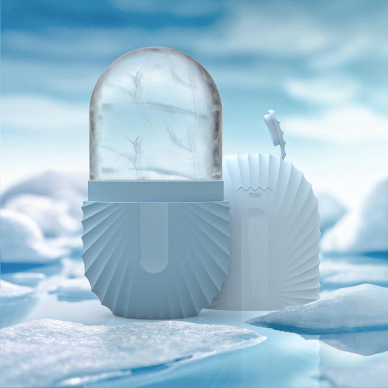 Ice Roller for Face & Eye, 1 Count Facial Puffiness Ice Cube Mold, Face Massager, Reusable Leak Proof Skincare Tool for Daily Use