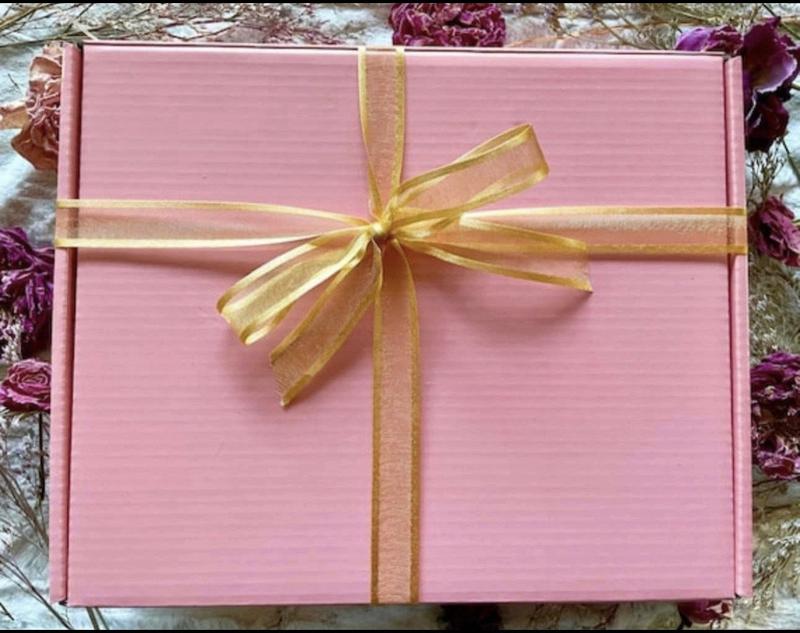 Calming Floral Spa Crystal Gift Box, Mental Health Self-Care Package, Organic Love and Support Basket, Stress Relief Body Care