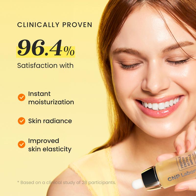 [CNP Official Shop] Honey Glass Skin Serum - Propolis Energy Ampoule with Hyaluronic Acid & Ceramides, Hydrating & Anti-Aging, Centella for Soothing Sensitive Skin, Korean Skincare (0.5 fl.oz & 1.18 fl. oz)