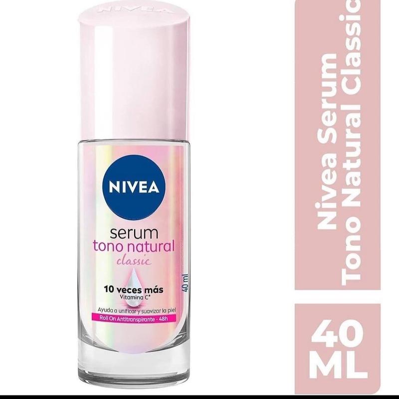 NIVEA Deodorant Natural Tone Serum Roll-On, 40 mL - Regenerative Even Skin Tone, 48 Hours Antiperspirant Protection