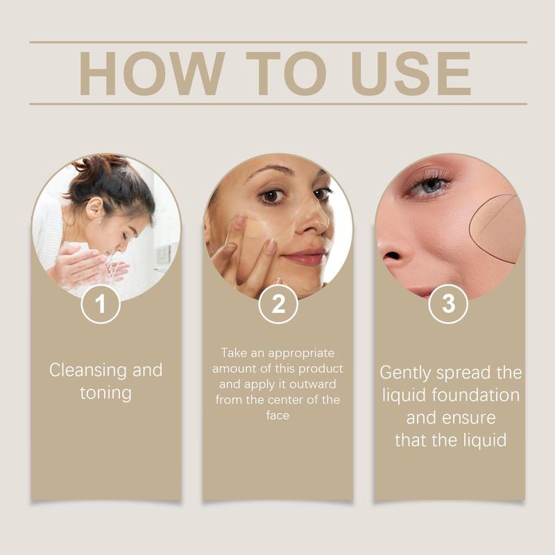Color Changing Liquid Foundation, 1 2 Boxes Long Lasting Lightweight Concealer Foundation, Moisturizing Full Coverage Flawless Makeup Cream for Women & Girls