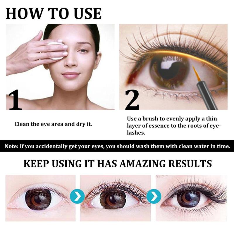 Long Lasting Eyelash Serum, Natural Curling Eyelash Extensions Essence, Gentle Eyelash Care Product for Women & Girls