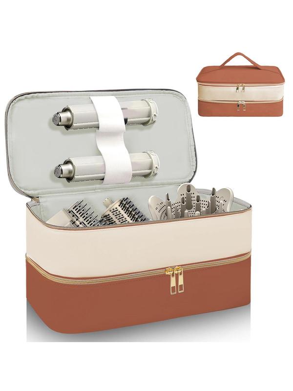 Portable Travel Case for Hair Dryer & Styling Tools, Double Layer Storage Space for Hair Accessories, Ideal Organizer for Revlon Styler, Durable and Fashionable Design