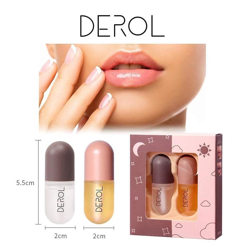 Lip Plumper by Vafee, Natural Lip Plumper and Lip Care Serum, Lip Enhancer for Fuller, Lip Mask, Beautiful Fuller,  & Reduce Fine Lines 5.5ML (Day& Night)