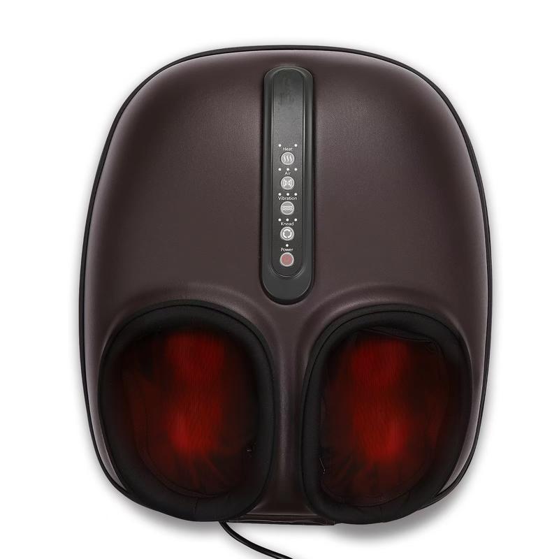 Shiatsu Foot Massager with Heat, Deep Kneading Relief for Tired Muscles Plantar Fasciitis, Adjustable Comfort for Home & Office, Fits Up to Size 12