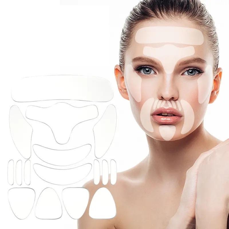 Reusable Clear Face Wrinkle Patches, 16pcs set Silicone Patches for Breast and Face Tights Wrinkles, Face Lifting Stickers, Skin Care Tools for Women