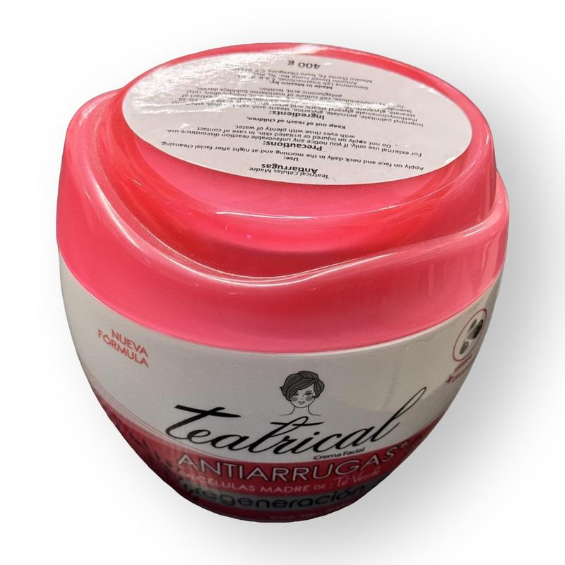 Teatrical Antiwrinkle Stem Cells (Green Tea) Facial Moisturizer for Dry Skin, 16 oz (400g) Hydrating Moisture