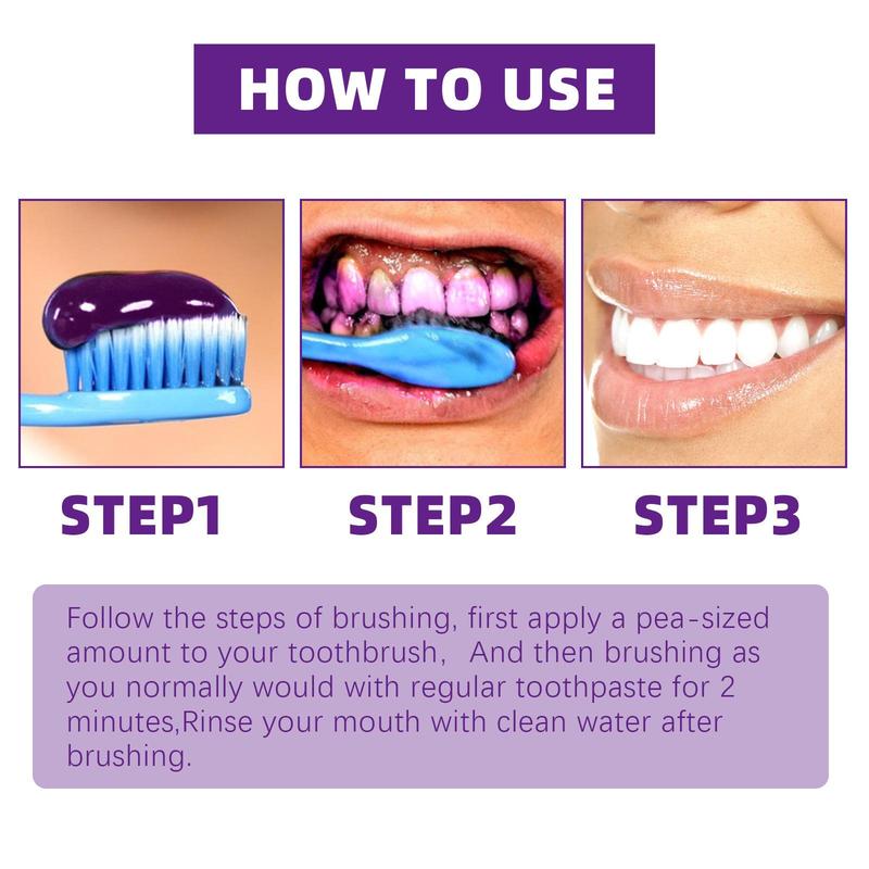 Purple Toothpaste, 1 Box Deep Cleaning Toothpaste, Oral Care Toothpaste for Removing Tooth Stains, Freshing Breath Toothpaste for Adults