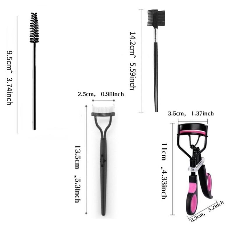 Eyelash Curler with Eyelash Combs & Brushes, Summer Gifts, 12pcs set Lash Curler Kit, Classic Lash Curler with Replacement Pads & Eyelash Separator Tool & Spoolie Brushes, Eyelash Curlers with Lash Separator Tool, Eye Makeup Cosmetic Tool