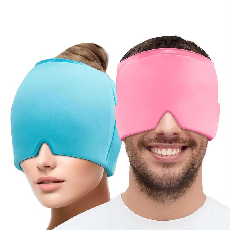 Cold & Hot Compress Gel Cap, 2 Counts Reusable Ice Compress Face Mask, Elastic Ice Cap, Cooling Ice Cap for Face, Eye, Head, Skin Care Tool for All Skin Types