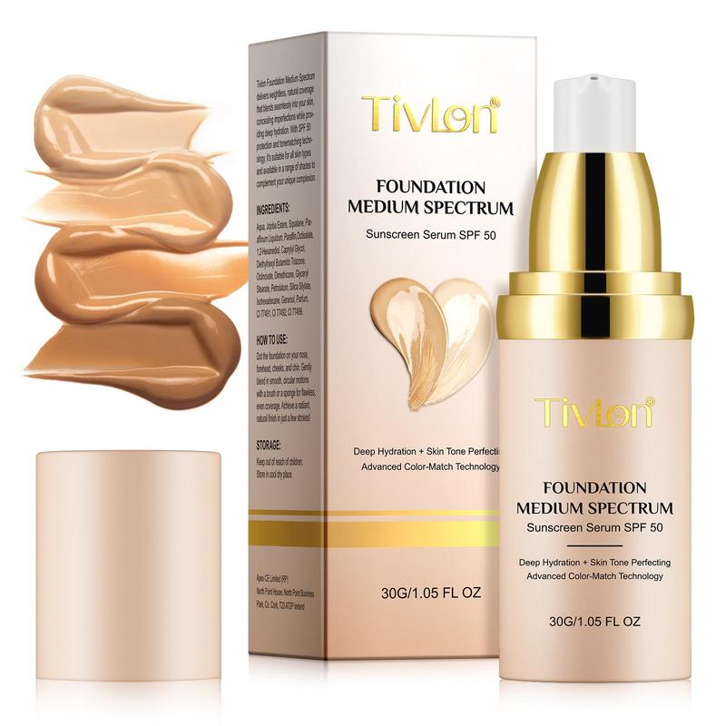 Color Changing Foundation, Long Lasting Liquid Foundation, Moisturizing Full Coverage Flawless Makeup Cream, Makeup Product for Women & Girls