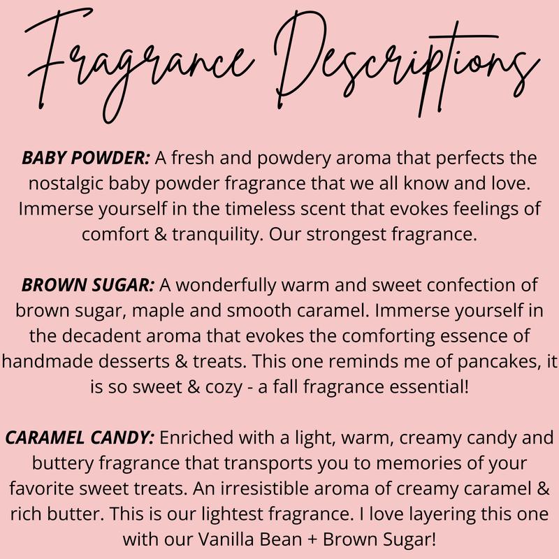TRAVEL SIZE BODY LOTIONS - The Lotion Company 2 ounce full body moisturizer (14+ fragrances); Made in the USA Body Care Comfort Scent Blend Bright Gentle