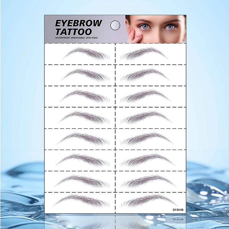6D Eyebrow Tattoo Sticker, Waterproof Eyebrow Tattoo Decals, Eyebrow Makeup Accessories, Suitable for Dating, Party, Stage Occasions