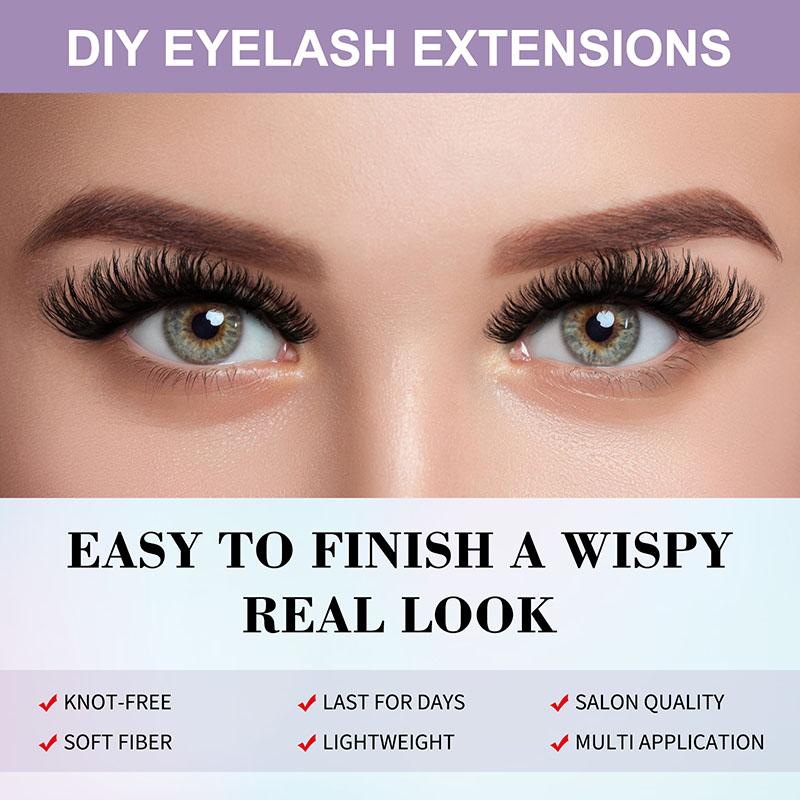 V · D · O DIY Lash Cluster Kit Makeup, natural eyes DIY Fluffy lash clusters kit false lash falsies eyelashes, christmas 2024 ornament lash tweezer