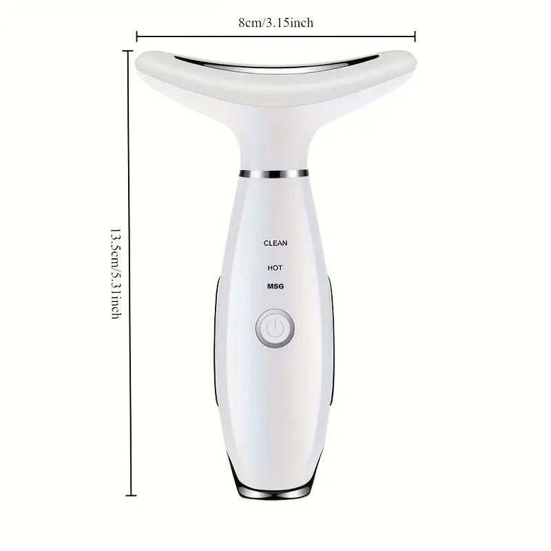 USB Rechargeable LED Neck & Face Lifting Massager, 3 Color Modes Facial Skin Care Tool, Multifunctional Skin Care Instrument for Women