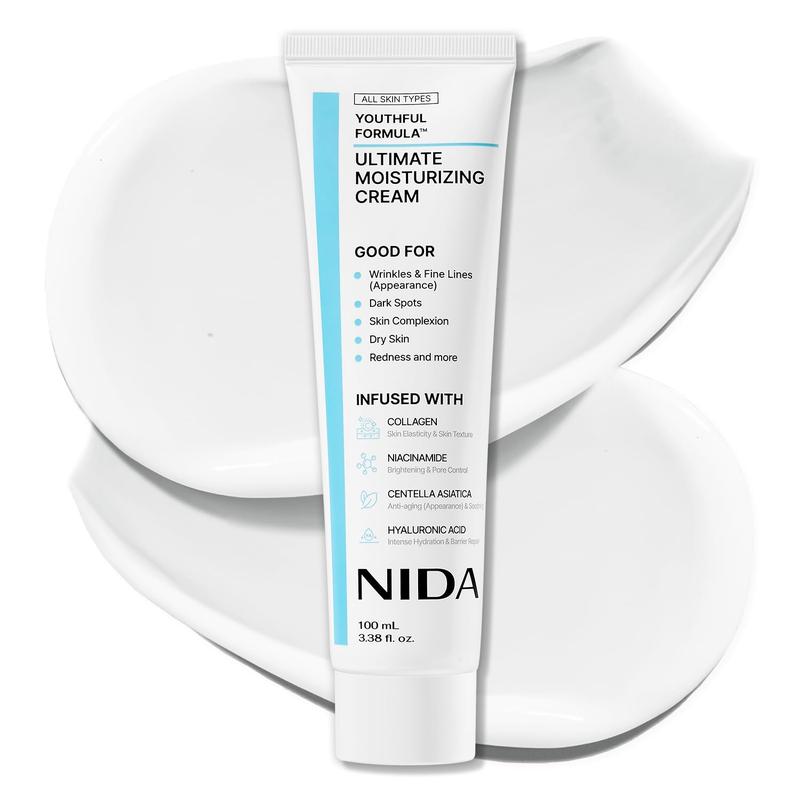 Ultimate Moisturizing Cream, Moisturizers Skincare | Centella Asiatica, Niacinamide, Fine Lines, Hyaluronic Acid, Collagen | Skin Repair, Wrinkles, Dark Spots, Dry Skin, Redness | 3.38 fl. oz., 100ml