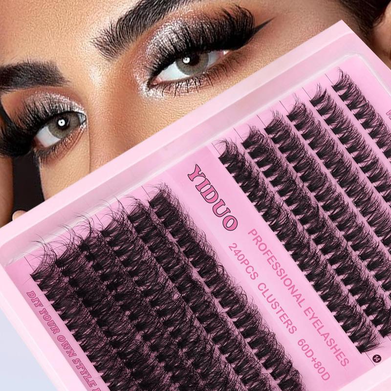 Natural Eyelash Extensions Set, Fluffy False Eyelashes with Eyelash Tweezers & Eyelash Glue, Curling Strip Lashes, Natural Curl Lashes, V Curl Lash Extension, National Day Makeup, Makeup Products Back To School Lashes Extension Kit, Christmas Gift