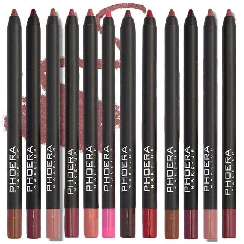 Waterproof Matte Lipliner Pencil Sexy Red Contour Tint Lipstick Lasting Non-Stick Cup Moisturising Lips Makeup Cosmetic 12Color Eyeliner Moisturizing Moisturizer Moisture Hydrate Moisturize