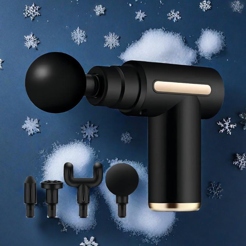 Portable Mini Massage Gun, Electric Massage Percussion Massager for Deep Tissue, Interchangeable 4 Massage Heads 6 Adjustable Speeds, for Christmas Gifts, Holiday Gifts for Men and Women, Muscle Relaxation