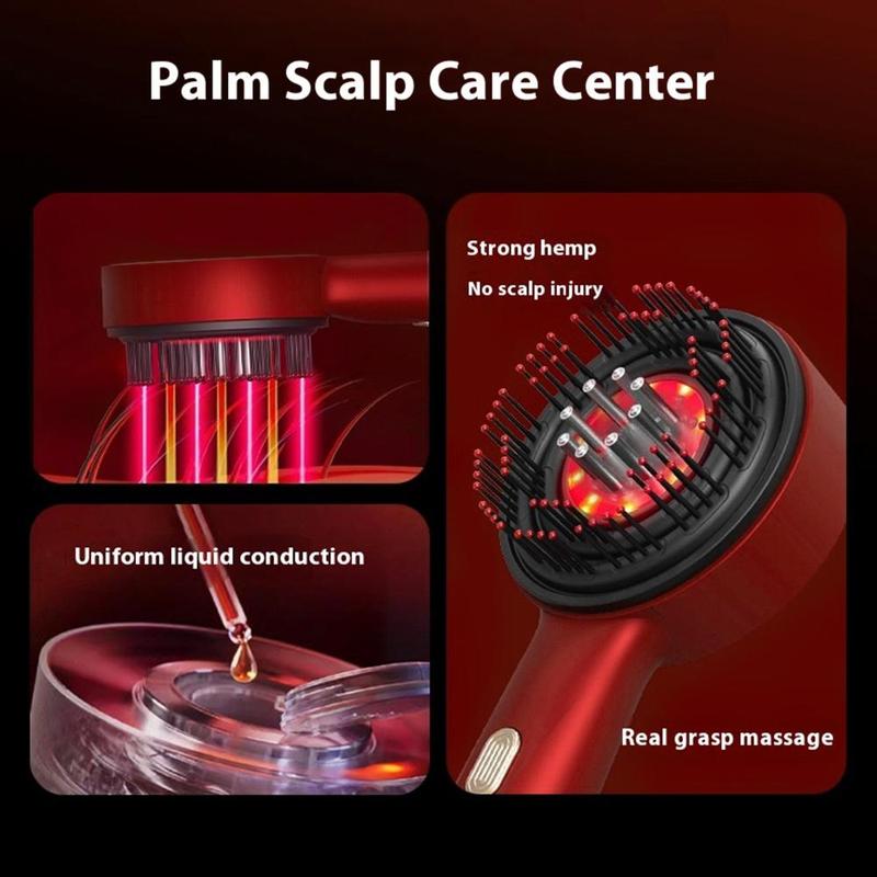 Electric Scalp Massager, 6ml Large Capacity & 8 Roller Ball Design Hair Care Comb, Type-c Rechargeable Massage Comb for Home Travel Use, Comfort Scalp Massager, Hair Massager, Gift Ideas for Women, Christmas, Christmas Gift