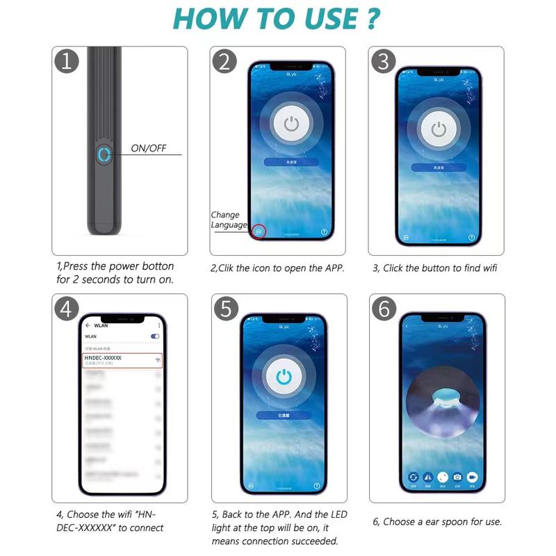 Ear Wax Removal Tool with Camera, 1 Set Portable Type-c Rechargeable Ear Cleaner, Waterproof Endoscope Ear Cleaning Tool, Birthday Party Gifts, Christmas Gift