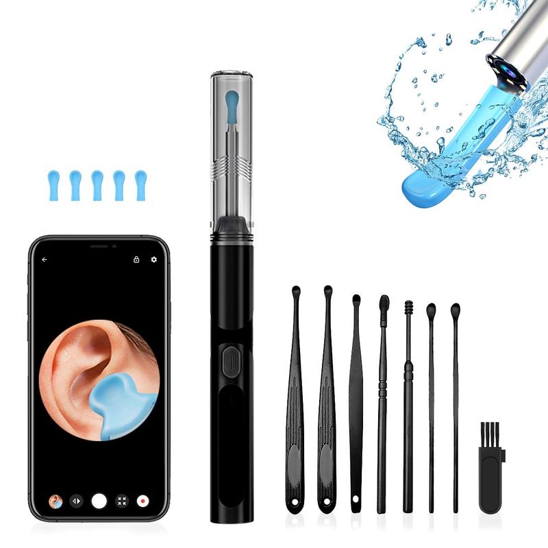 Intelligent Visual Ear Scoop, 1 Box Ear Wax Removal Tool, HD Wireless Ear Otoscope with 6 LED Lights & 5 Ear Spoon Tools, Ear Wax Removal Kit