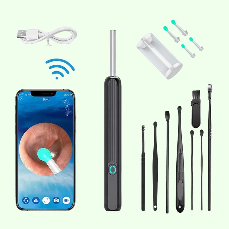 Ear Wax Removal Tool with Camera, 1 Set Portable Type-c Rechargeable Ear Cleaner, Waterproof Endoscope Ear Cleaning Tool, Birthday Party Gifts, Christmas Gift