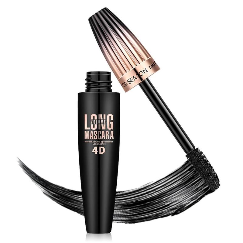 4D Long Mascara, Waterproof Eyelash Extensions, Natural Effect, Easy To Apply, Suitable for Makeup Novices to Quickly Get Started