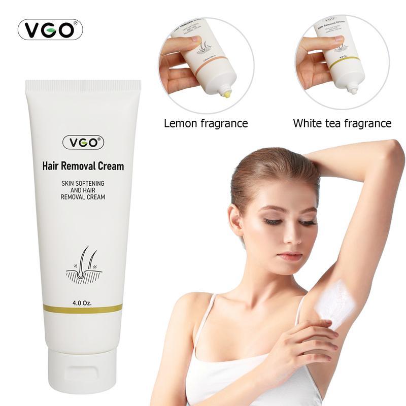 VGO Hair Removal Cream for Women & Men, 120ml   4.06oz - Mild and Hypoallergenic Body Care Wax Comfort Cosmetic