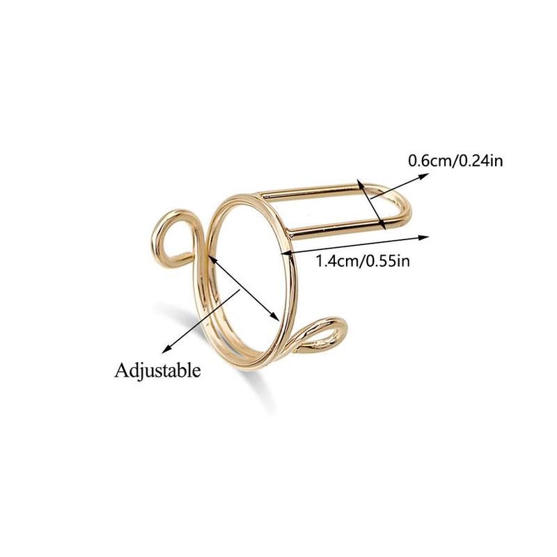 Detachable Nail Ring, 10pcs Fashionable Nail Ring, Nail Art Accessories for Women & Girls, Manicure & Pedicure Tools