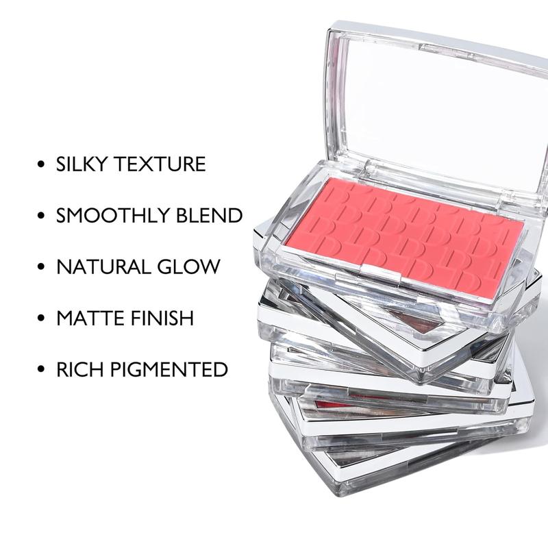 Trending Powder Blush! Radiant Glow Face Blusher. Blendable Formula. Lasting Moisturizing. Ultra Fine Lightweight Texture. Cherry Color. Beauty Must-Have for 2024. On-Trend Blush for a Gorgeous Look.