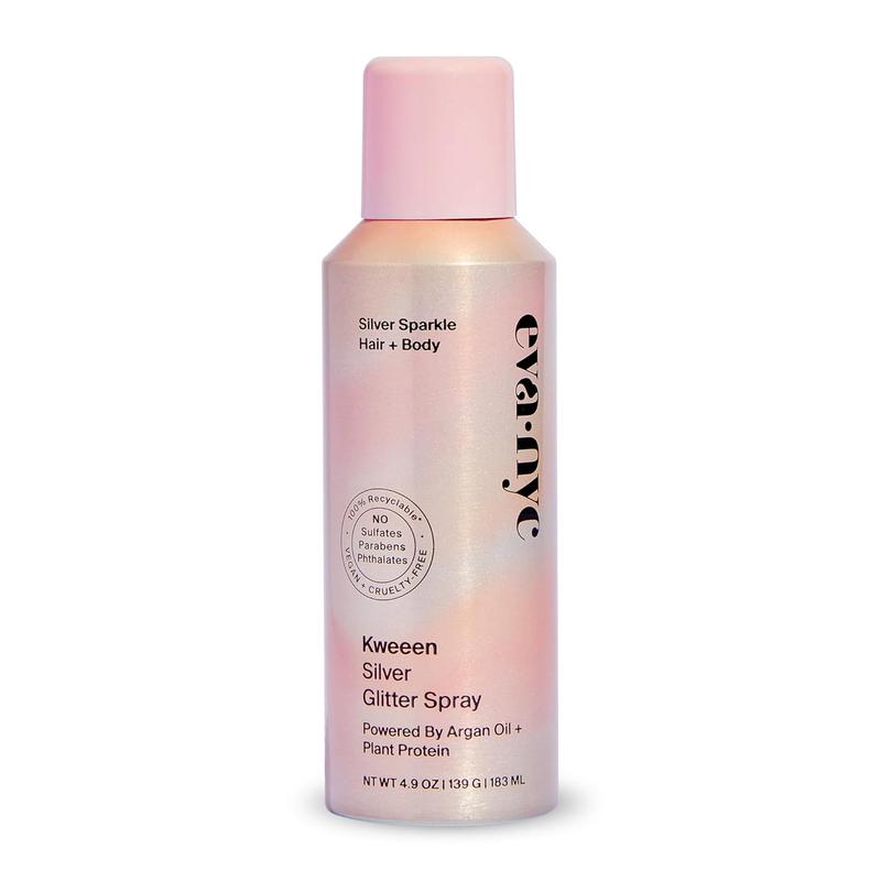 [BLACK FRIDAY SALE 51%] Eva NYC Kweeen Silver Glitter Spray for Hair and Body Makeup Shimmer