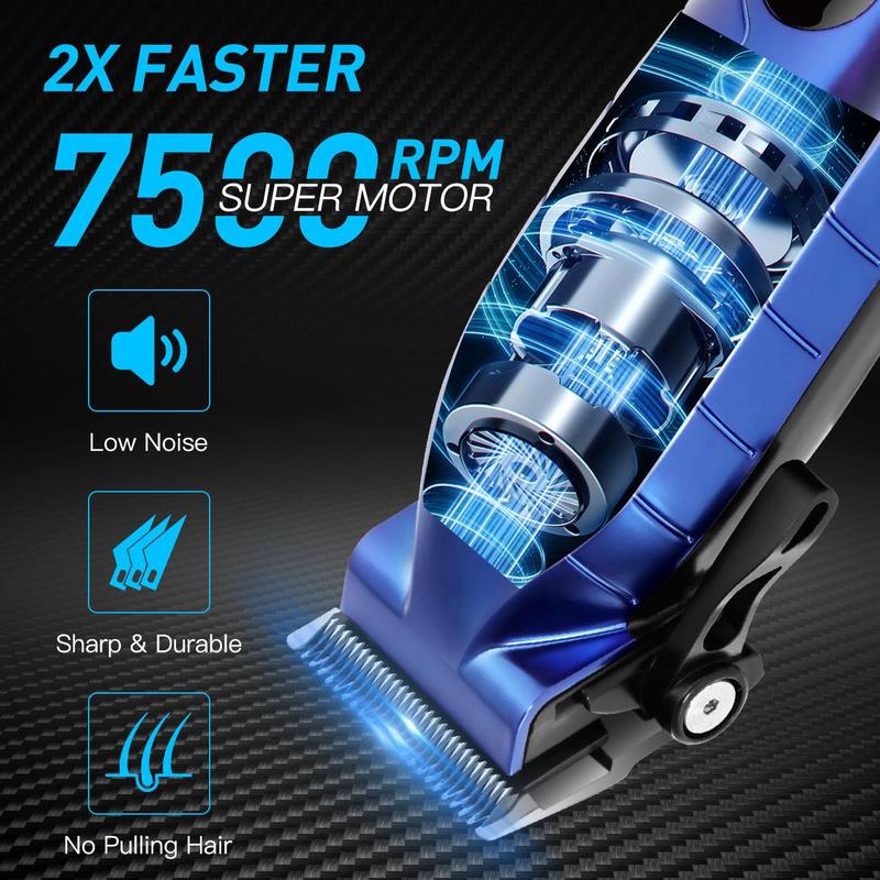 Portable Hair Clipper, 1 Set Rechargeable Hair Trimmer with Limited Comb & Charging Cable & Cleaning Brush & Charge, Great Gifts for Men