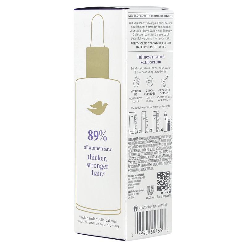 Dove Scalp + Hair Therapy, Fullness Restore Scalp Serum, 2 fl oz (59 ml)